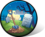 The graveyard from the party game: FrankenDie.